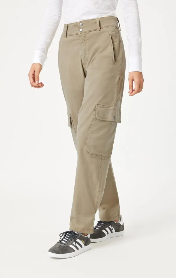 Elsie Cargo Pants In Chinchilla Luxe Twill Women Mavi Jeans Pants Elsie Cargo Pants In Chinchilla Luxe Twill Women Mavi Jeans Pants