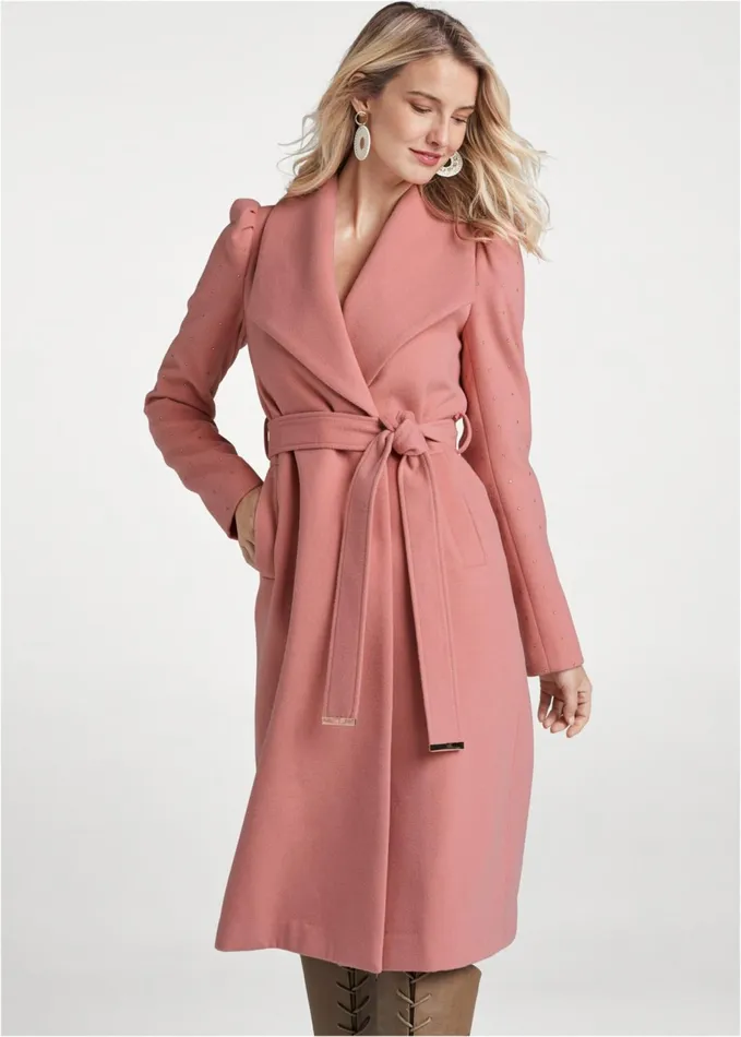 Embellished Sleeve Coat Blush Women VENUS Jackets