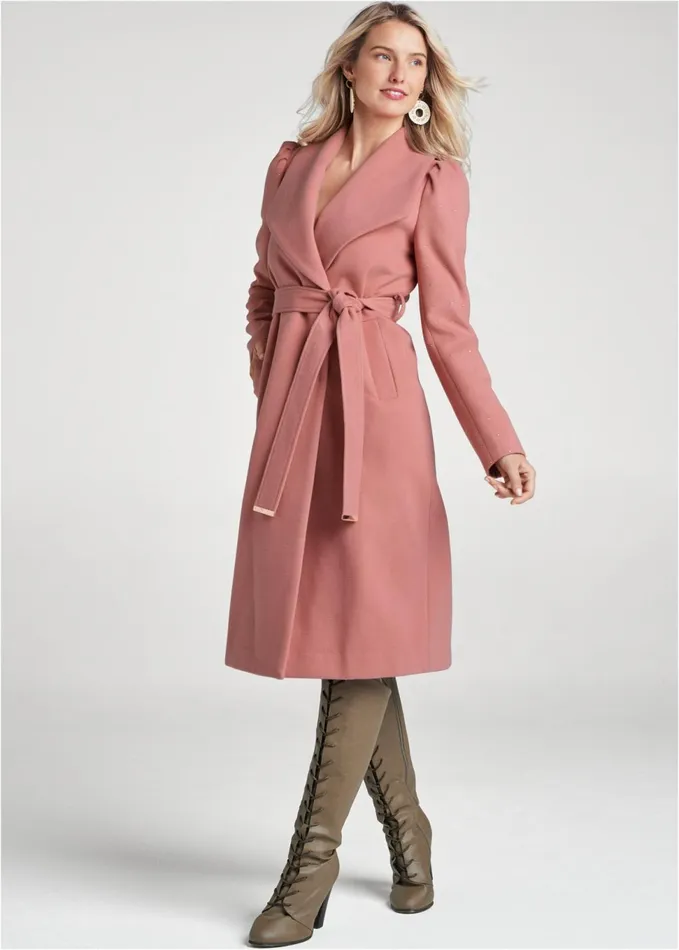 Embellished Sleeve Coat Blush Women VENUS Jackets