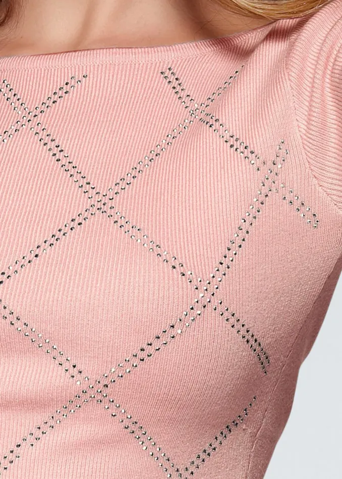 EMBELLISHED SWEATER Light Pink Women VENUS Sexy Sweaters