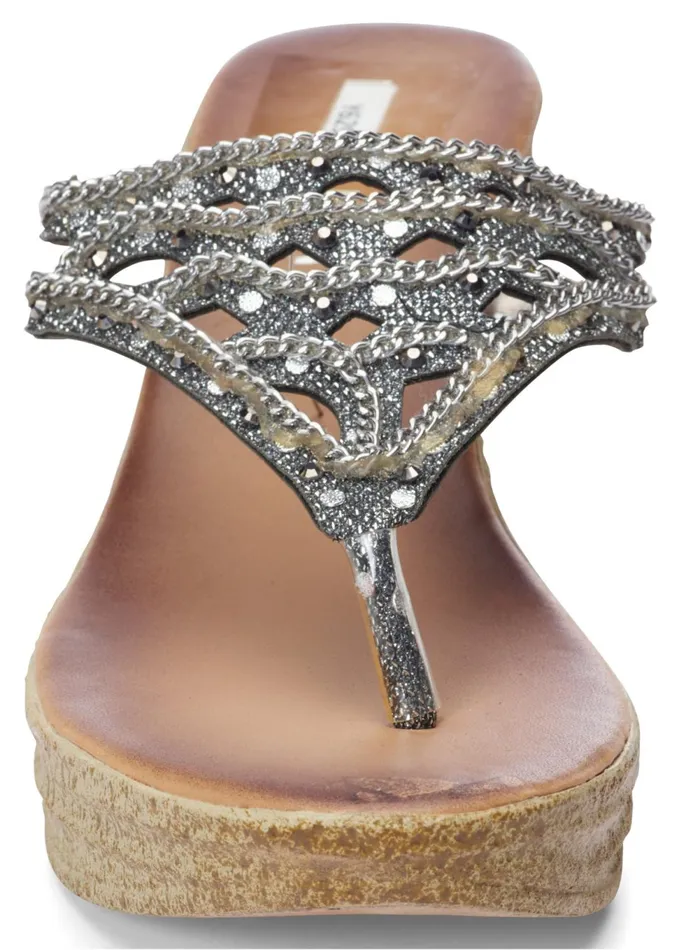 EMBELLISHED WEDGES Pewter Women VENUS Casual