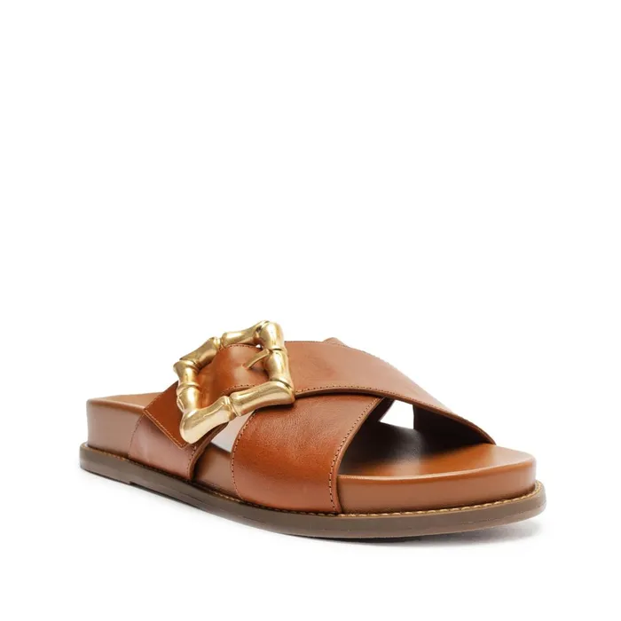 Enola Crossed Sporty Sandal Camel Women Schutz Shoes Enola