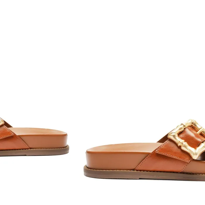 Enola Crossed Sporty Sandal Camel Women Schutz Shoes Enola