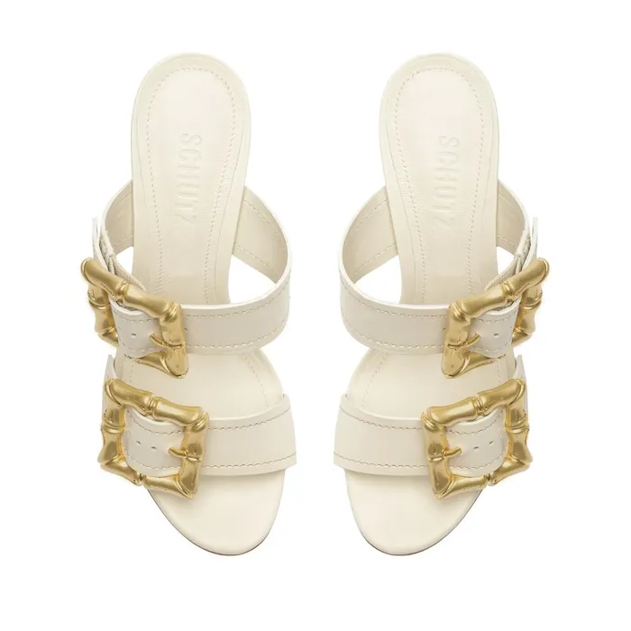 Enola Leather Sandal Pearl Women Schutz Shoes Enola