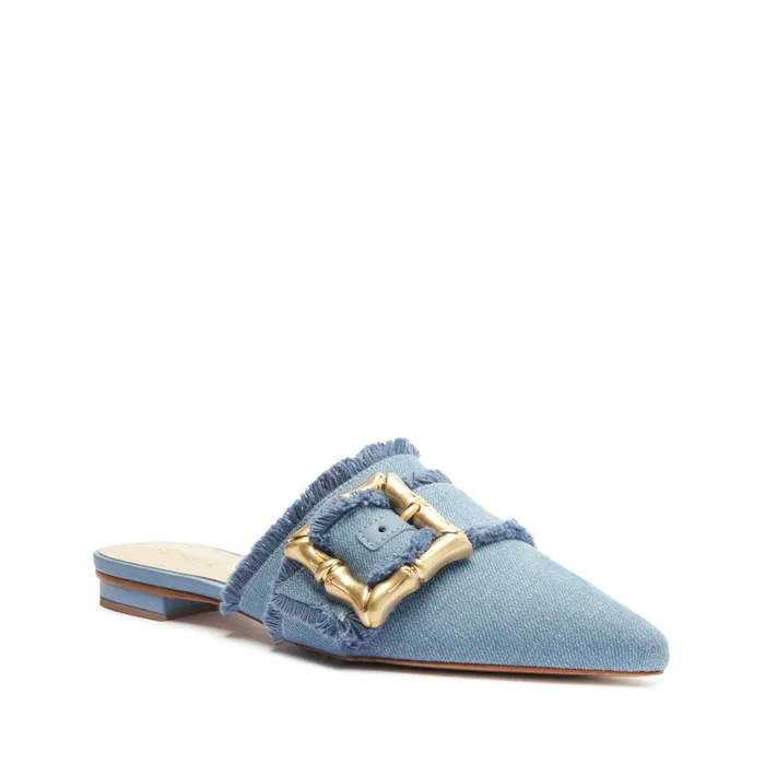Enola Mule Denim Flat Summer Jeans Women Schutz Shoes Enola