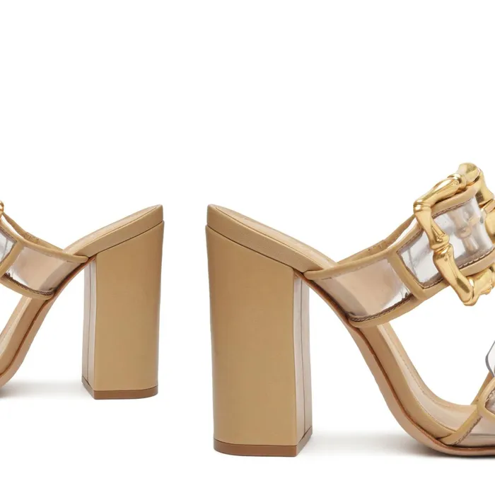 Enola Vinyl Sandal Light Beige Women Schutz Shoes Enola