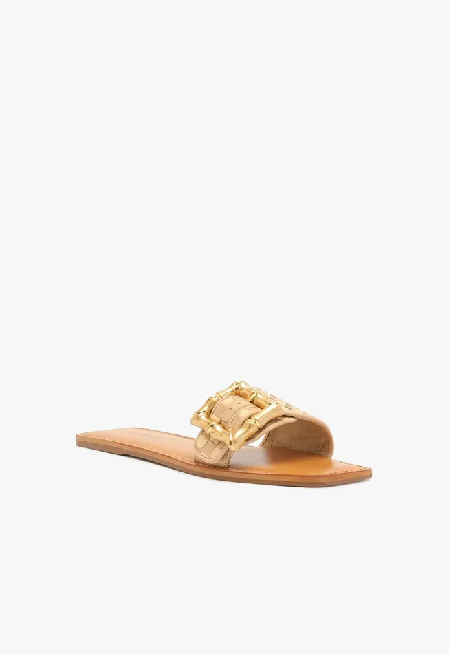 Enola Woven Leather Sandal Beige Women Schutz Shoes Enola