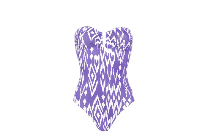 ERES Warm Bustier OnePiece Imprime Wind Flashy Women OnePiece Swimsuits