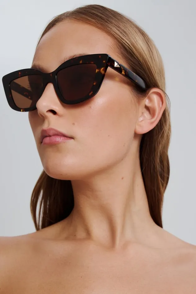 Eyewear Women Scanlan Theodore ST SOFT CAT EYE SUNGLASSES Tortshell