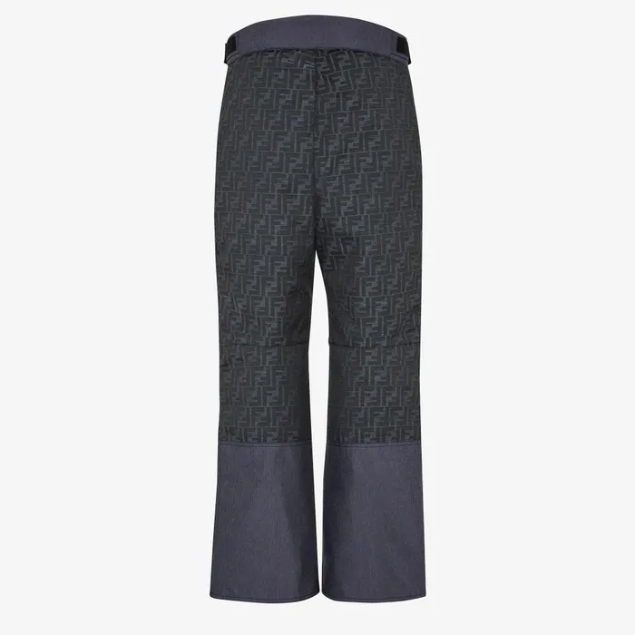 Fendi Activewear Ski Pants Blue FF Jacquard Pants 8211 Men