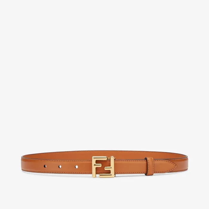 Fendi Belts FF Belt Naturalcolored Leather Belt 8211 Women
