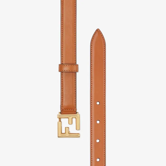 Fendi Belts FF Belt Naturalcolored Leather Belt 8211 Women