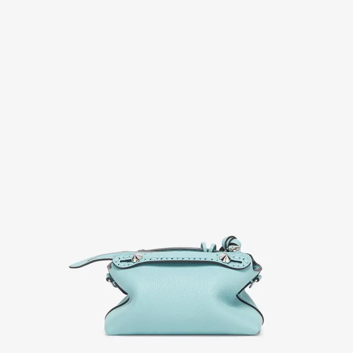 Fendi Boston Bags By The Way Selleria Mini Light Blue Selleria Minibag With 156 Handsewn Topstitches 8211 Women