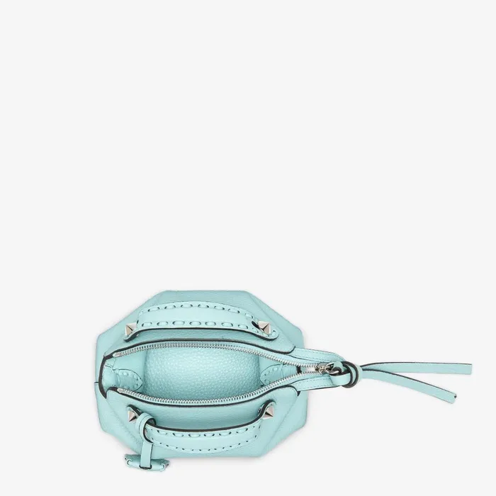 Fendi Boston Bags By The Way Selleria Mini Light Blue Selleria Minibag With 156 Handsewn Topstitches 8211 Women