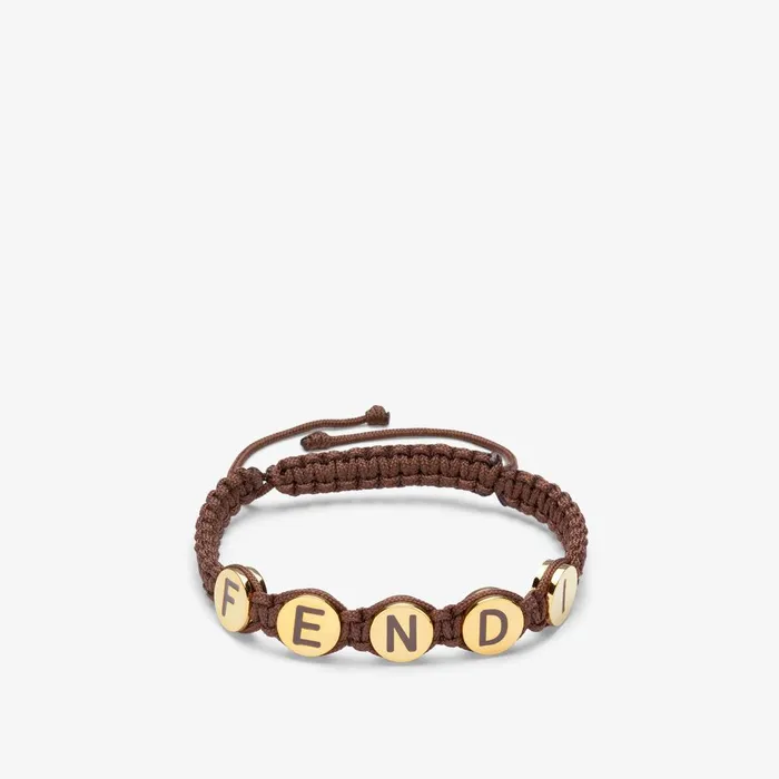 Fendi Bracelets Fendigraphy Bracelet Brown Ribbon Bracelet 8211 Women