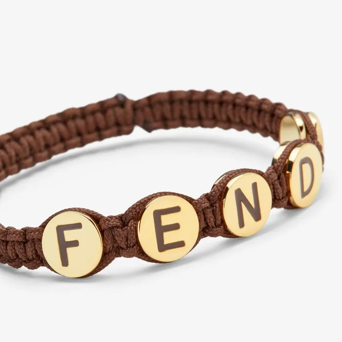 Fendi Bracelets Fendigraphy Bracelet Brown Ribbon Bracelet 8211 Women