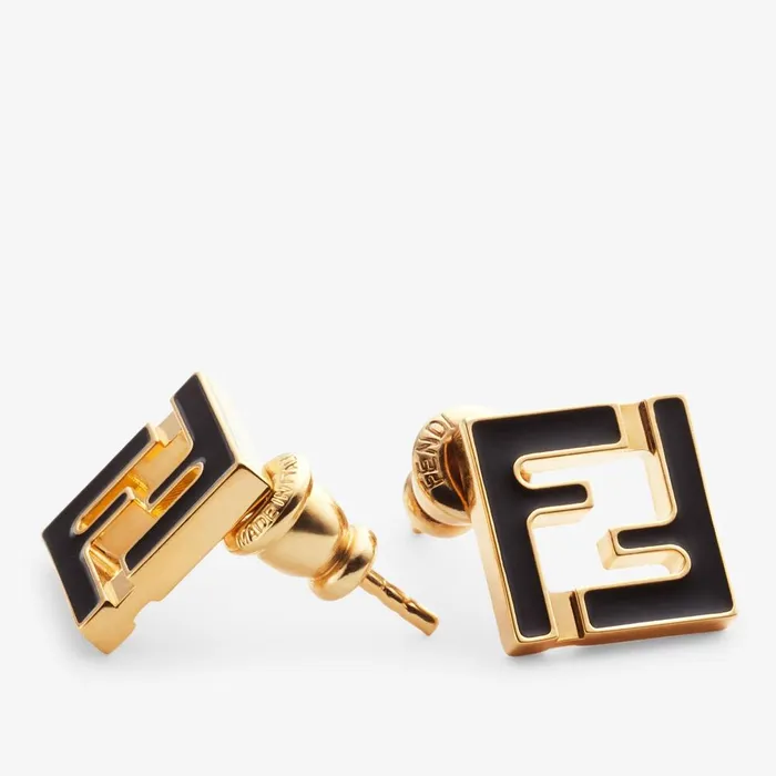 Fendi Earrings Forever Fendi Earrings Goldcolored And Black Metal Earrings 8211 Women