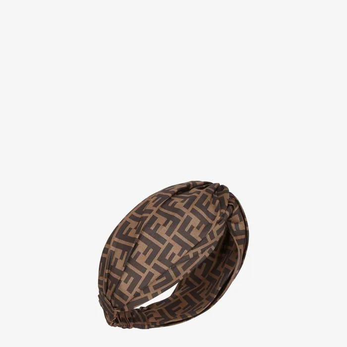 Fendi Hair Accessories FF Band Brown Silk Bandeau Top 8211 Women