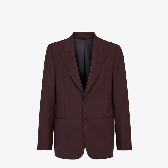 Fendi Jackets and Suits Jacket Burgundy Wool Blazer 8211 Men