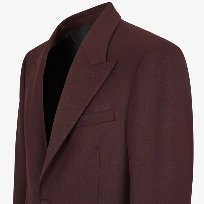 Fendi Jackets and Suits Jacket Burgundy Wool Blazer 8211 Men