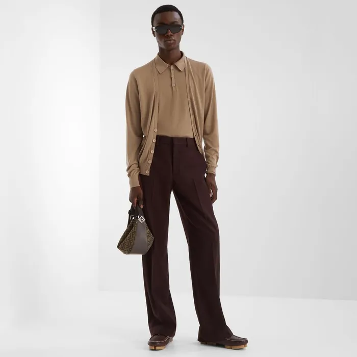 Fendi Jackets and Suits Pants Burgundy Wool Pants 8211 Men