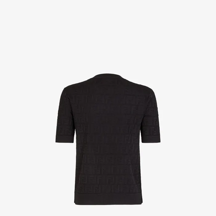Fendi Knitwear Sweater Black Cotton And Viscose Jumper 8211 Women