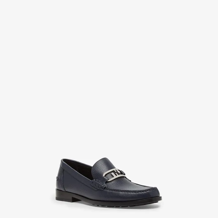 Fendi Loafers and Drivers Fendi O039Lock Loafers Blue Leather Loafers 8211 Men
