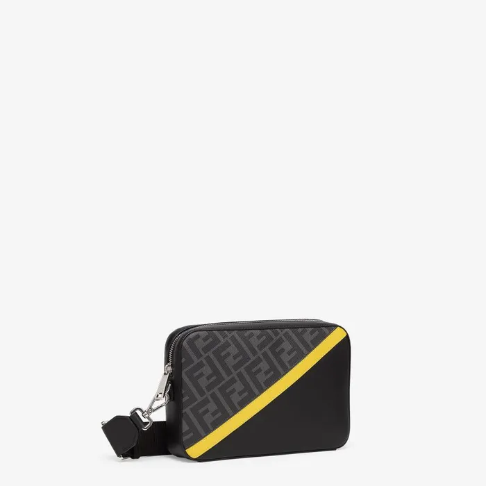 Fendi Messenger Bags Fendi Diagonal Camera Case Gray Fabric Bag 8211 Men