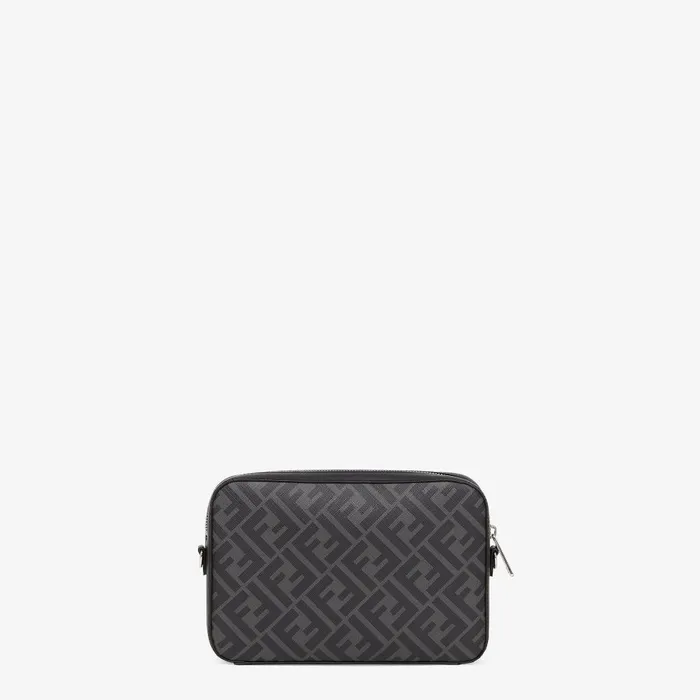 Fendi Messenger Bags Fendi Diagonal Camera Case Gray Fabric Bag 8211 Men