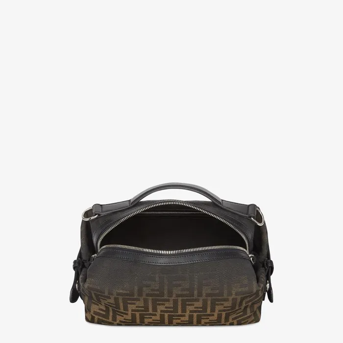 Fendi Messenger Bags FF Eclissi Fendi Siesta Small Brown FF Jacquard Bag 8211 Men