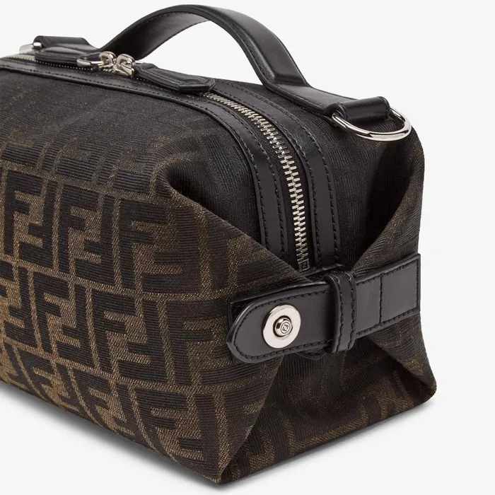 Fendi Messenger Bags FF Eclissi Fendi Siesta Small Brown FF Jacquard Bag 8211 Men
