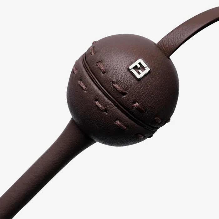 Fendi Necklaces Lollipop Holder Necklace Dark Purple Leather FENDI X Chupa Chups Necklace 8211 Women
