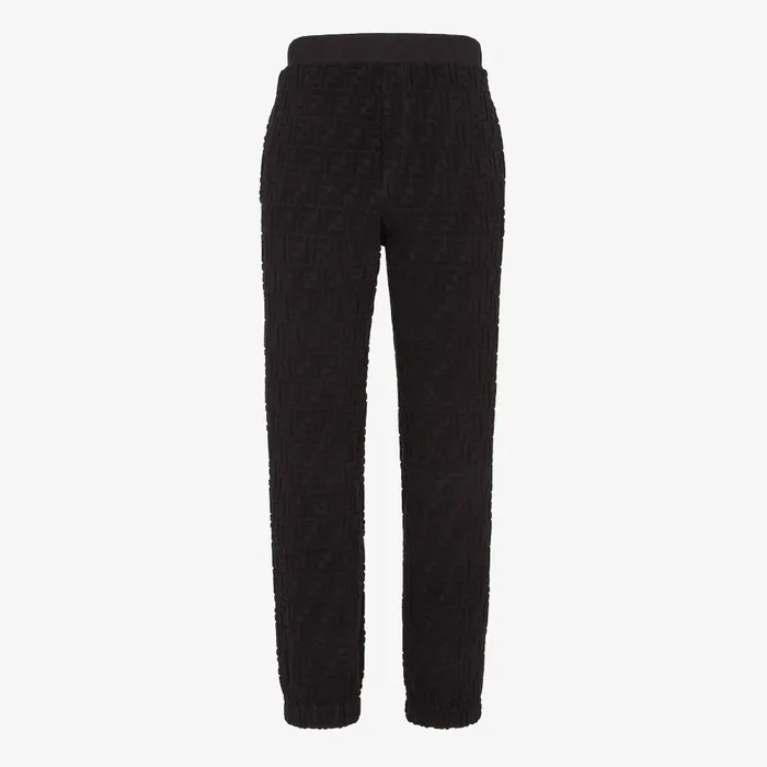 Fendi Pants and Shorts Pants Black FF Terry Pants 8211 Men