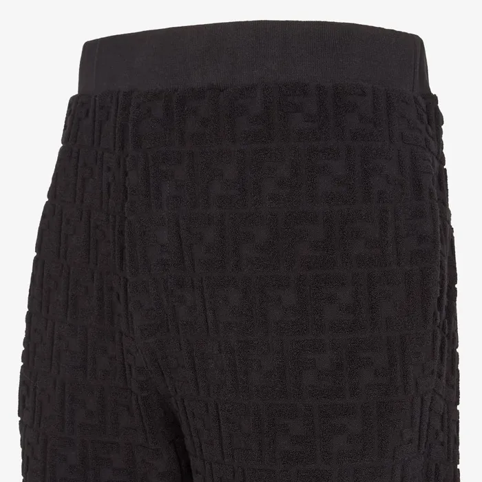 Fendi Pants and Shorts Pants Black FF Terry Pants 8211 Men