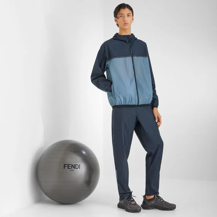 Fendi Pants and Shorts Pants Blue Nylon Pants 8211 Men