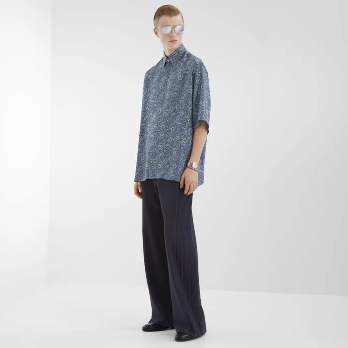 Fendi Pants and Shorts Pants Blue Wool Pants 8211 Men
