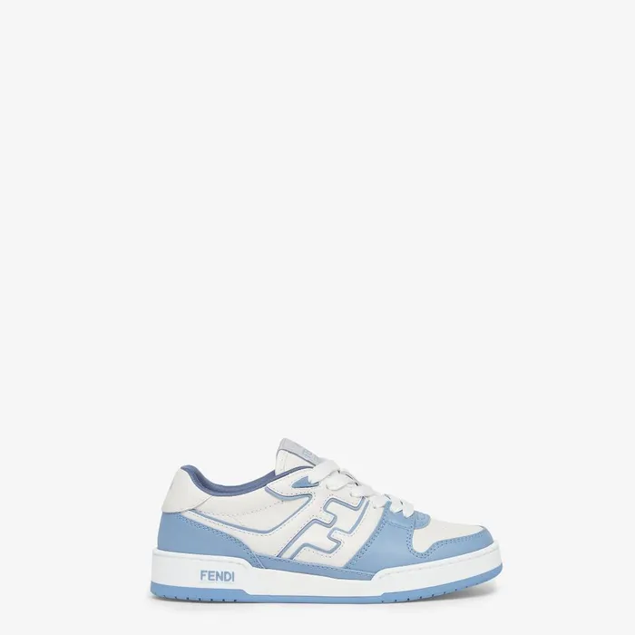 Fendi Sneakers Fendi Match Light Blue Leather Low Tops 8211 Women