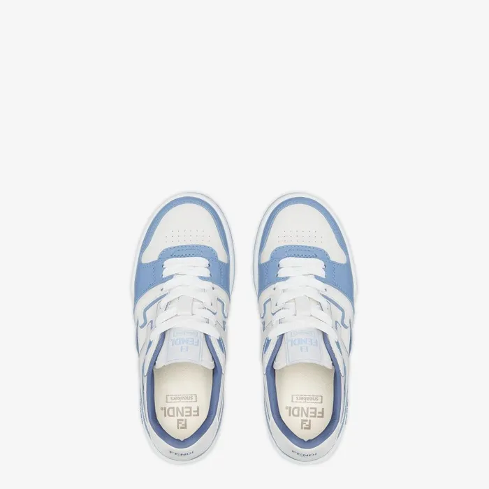 Fendi Sneakers Fendi Match Light Blue Leather Low Tops 8211 Women