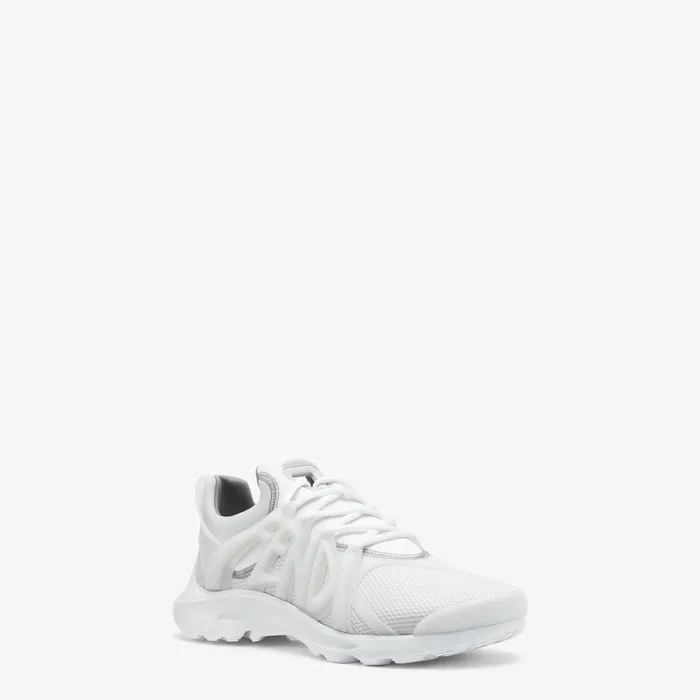 Fendi Sneakers Fendi Tag Sneakers White Technical Mesh Running Sneakers 8211 Men