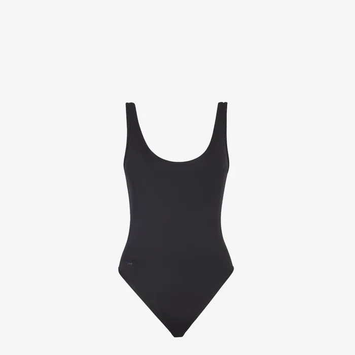 Fendi Swimwear Swimsuit Brown Lycra Reversible Swimsuit 8211 Women