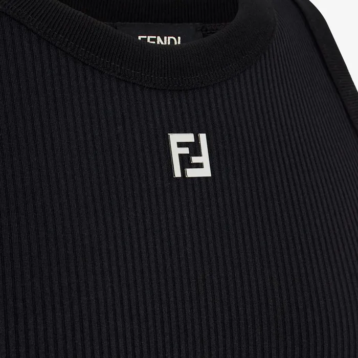 Fendi Tshirts and Polos Top Black Cotton Top 8211 Men
