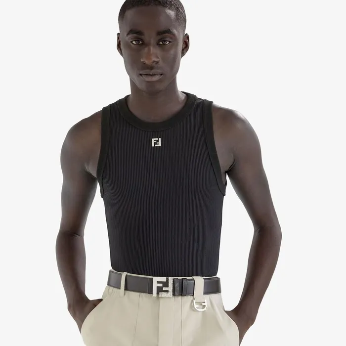 Fendi Tshirts and Polos Top Black Cotton Top 8211 Men
