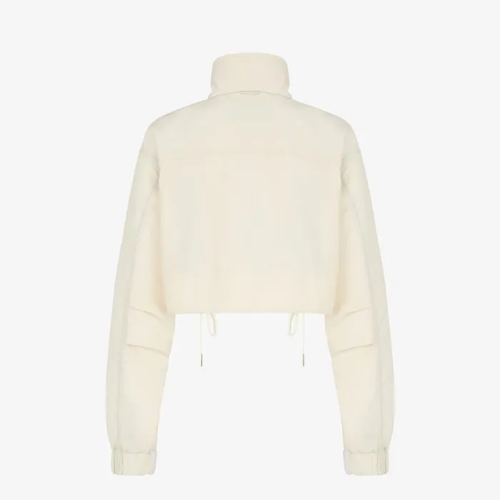 Fendi Tshirts and Sweatshirts Windbreaker Windbreaker In Beige Technical Cotton 8211 Women