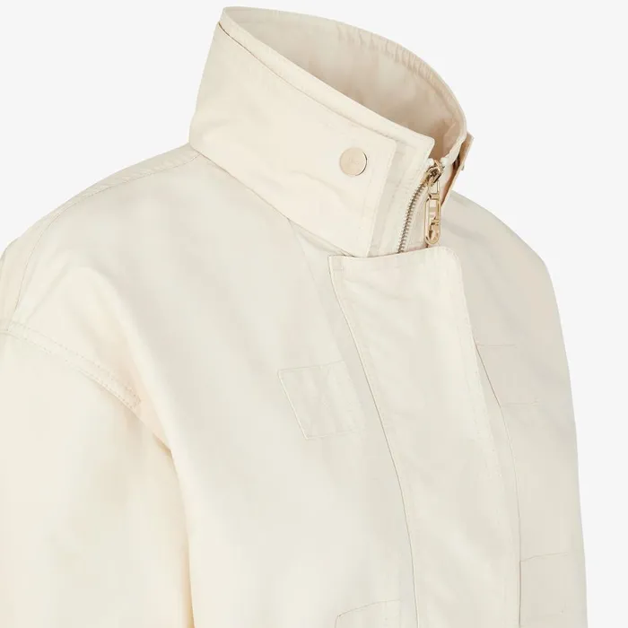 Fendi Tshirts and Sweatshirts Windbreaker Windbreaker In Beige Technical Cotton 8211 Women