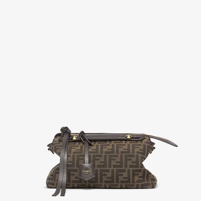 Fendi Tote Bags By The Way Soft Medium Brown FF Jacquard Fabric Bag 8211 Women Fendi Tote Bags By The Way Soft Medium Brown FF Jacquard Fabric Bag 8211 Women