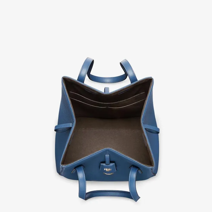 Fendi Tote Bags Fendi Origami Medium Transformable Blue Leather Bag 8211 Women