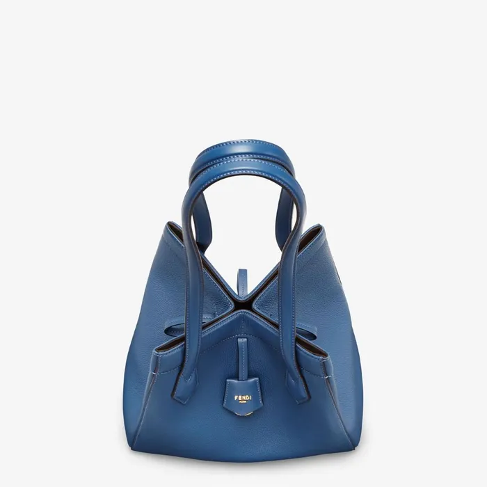 Fendi Tote Bags Fendi Origami Medium Transformable Blue Leather Bag 8211 Women