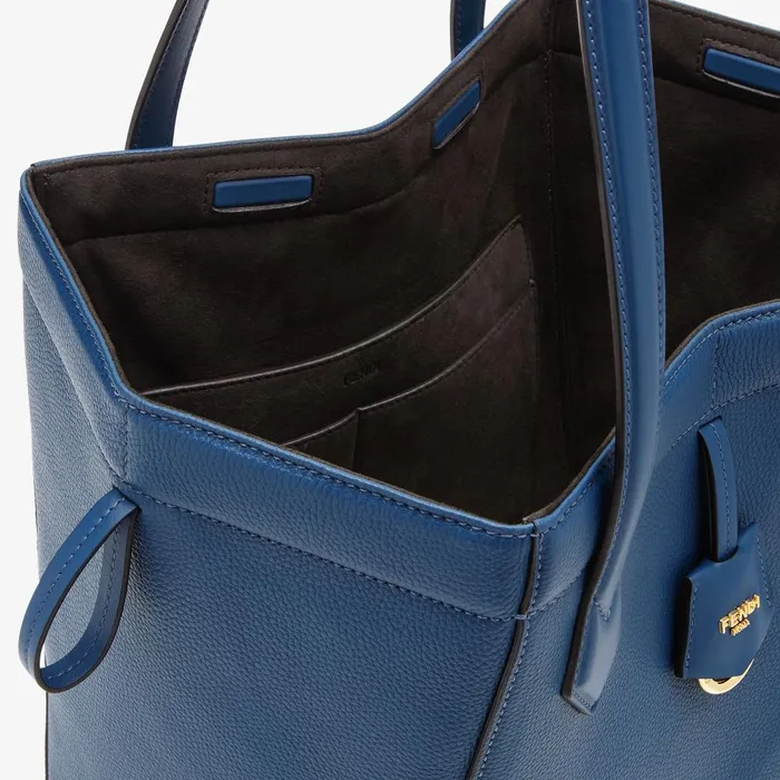 Fendi Tote Bags Fendi Origami Medium Transformable Blue Leather Bag 8211 Women