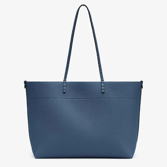 Fendi Tote Bags Medium Roll Bag Blue Selleria Shopper With 218 Handsewn Topstitches 8211 Women