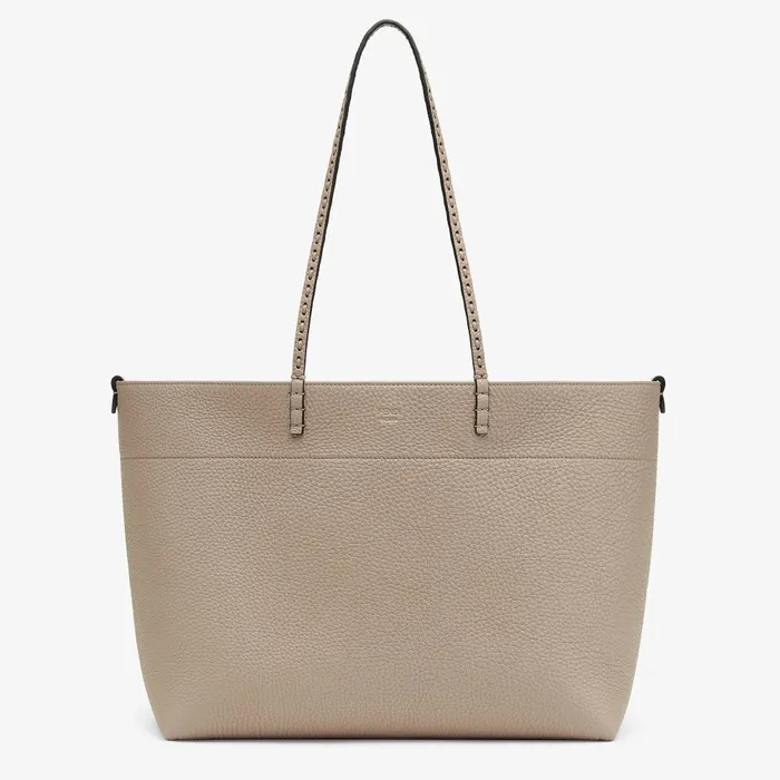 Fendi Tote Bags Medium Roll Bag Dove Gray Selleria Shopper With 218 Handsewn Topstitches 8211 Women